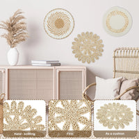 WEVORA - 11-Piece Woven Wall Basket Set for a Natural Focal Point