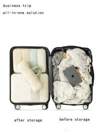 Travel Storage Bag 5-piece Set With Mesh Compression Storage Bag  Luggage Organizer Bag  Space Saving Portable Set