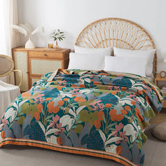 PETAVIA - Woven Cotton Sofa Throw for a Distinctive Seating Accent
