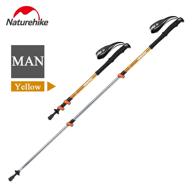 ALVYRA - Three-Section Aluminum Trekking Poles for Stable Trail Support