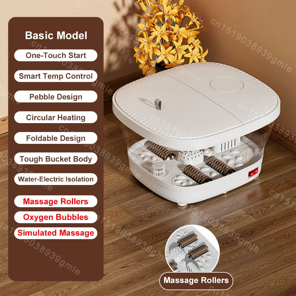 PEDALORA - Folding Heated Foot Spa for Deep Calf Relaxation