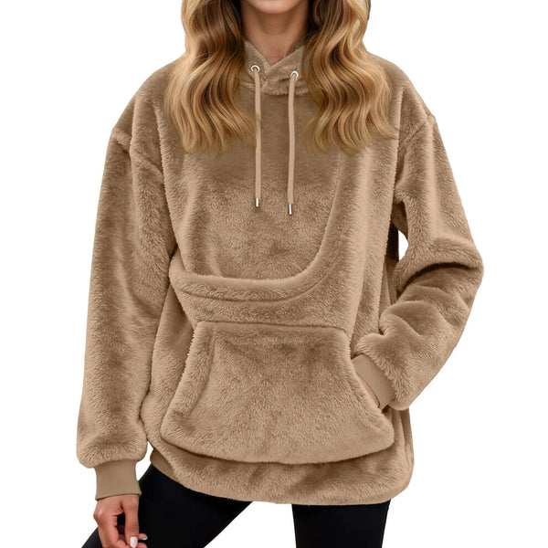 Hot Sale Hoodie Womens Fall And Winter Fleece Pet Pocket Hooded Sweatshirt Funny Pullover Top Cat And Dog Holder Carrier Hoodies