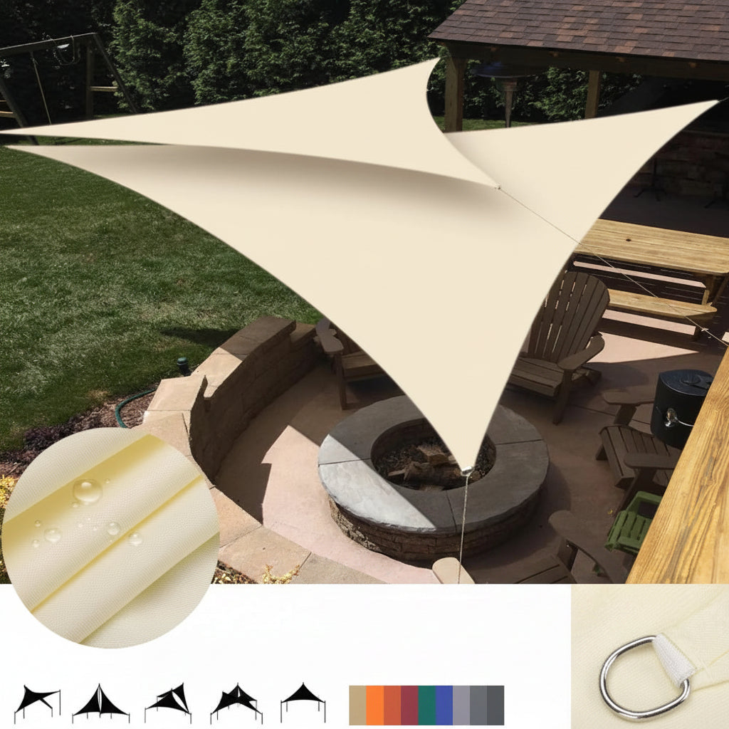 SUNTRIANGLE – Waterproof Triangle Shade Sail for Garden and Patio