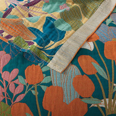 PETAVIA - Woven Cotton Sofa Throw for a Distinctive Seating Accent