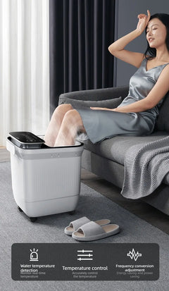 SOLVYRA - Heated Foot Spa With Massage and Remote-Controlled Comfort