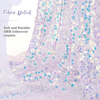 Sequin Iridescent Table Runner Boho Table Runners Glitter Sequin Tablecloth for Party Wedding Summer Mermaid Birthday Decoration