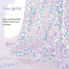 GLIMVORA - Iridescent Sequin Table Runner for Striking Tablescapes