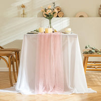 VEILORA - Pearl Gauze Table Runner for Romantic Table Styling