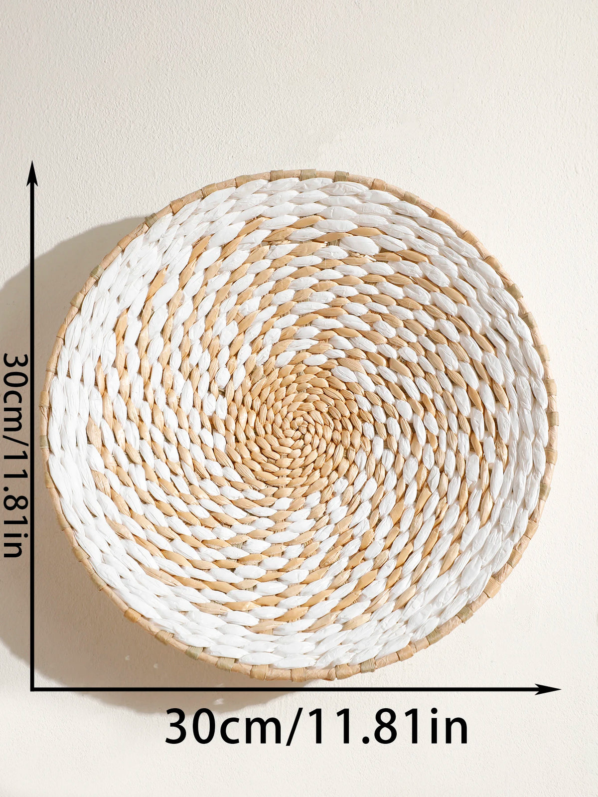 WEVARA - Handwoven Seagrass Wall Basket for Natural Boho Texture