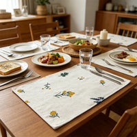 LUMEVRA - Embroidered Cloth Napkins for Artful Table Settings