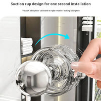 Strong Suction Cup Handrail Bathroom Reusable Handle For Bathroom Handrail Grab Bathroom Door Can Be Transparent