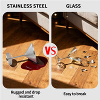VYNORIQ - Six Steel Wine Glasses for Shatterproof Entertaining