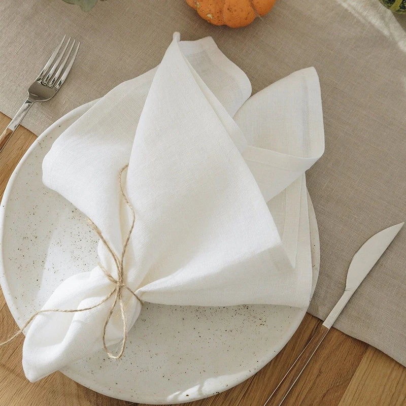 FABLUNE - Set of Four Linen Napkins for an Artful Table Setting