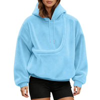 Pet Carrier Hoodie with Front Pouch – Hands-Free Dog Sweatshirt (S–2XL)