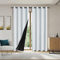LUXEDRAPE - Modern 100% Blackout Curtains with Coated Lining for Bedroom & Living Room