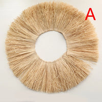 Natural Homestay Ornament Home Supply Jute Fringe Trim Background Wall Decoration Lafite Grass Garland Straw Tassels