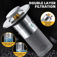 PLUVORA - Press-Type Basin Drain Stopper for Clog-Free Cleaning