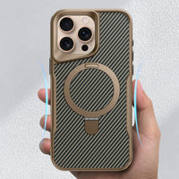 KARBIVO - Carbon Fiber Phone Case With Magnetic Charging Stand