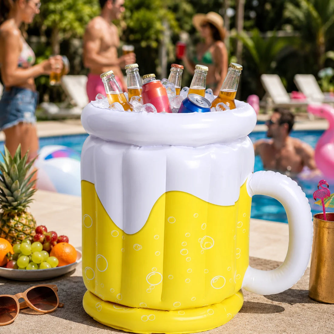 ICEFEST – Portable Beer Mug Beverage Chiller for Pool and Beach Parties