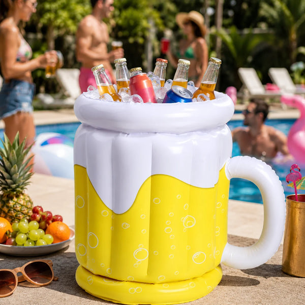 ICEFEST – Portable Beer Mug Beverage Chiller for Pool and Beach Parties