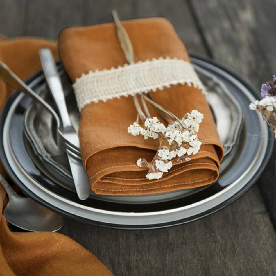 LINUVIA - Pure Linen Napkin Set for Artfully Layered Tables