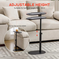TUBORIA - Adjustable Bamboo Bath Table for Essentials Within Reach