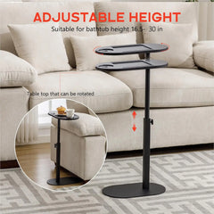 TUBORIA - Adjustable Bamboo Bath Table for Essentials Within Reach