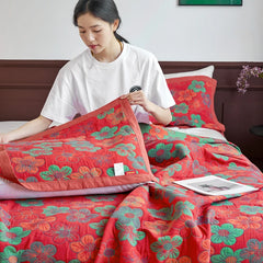 VAYLUNE - Floral Cotton Sofa Throw That Anchors the Room