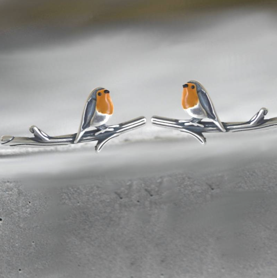 ORNIVEL - Stained Glass Robin Earrings for Meaningful Style