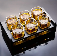 NIPVORA - Square Shot Glass Set for Secure Statement Serving