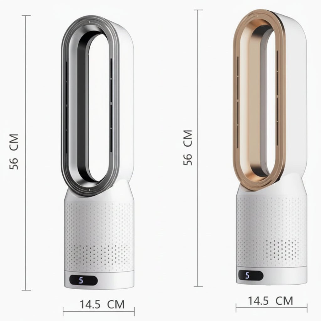 AEROBREEZE - Ventoinha de torre escultural sem pás para um fluxo de ar silencioso e uniforme