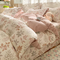 High Quality Cotton Luxury Floral Style Bedding Set 100% Cotton Duvet Cover Set 1 Duvet Cover 2 Pillow Shams Single/Double/King