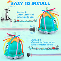 SPLASHPOD – Kids Octopus Water Toy with 8 Wiggling Spray Arms