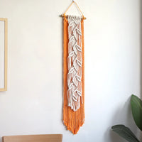 Nordic Leaf Woven Macrame Tapestry Hanging Boho Garden Tassel Wall Hanging Living Room Bedroom Home Hotel Decor Dream Catcher