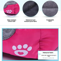 Soft Square Large Dog Sofa Elastic Dog House Cushion Winter Warm Medium Dog Bed Washable Cat Kennel House Accessories