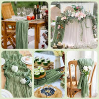 DRAPELLE - Gauze Table Runner for Softly Textured Tablescapes