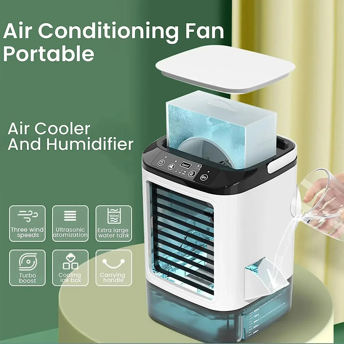 COOLSPRING - Compact 3-Speed Air Cooler for Personal Comfort