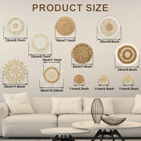 WEVORA - 11-Piece Woven Wall Basket Set for a Natural Focal Point