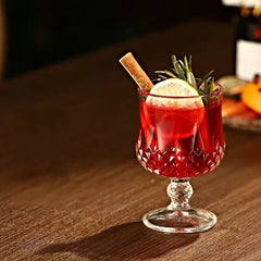 GLAVORA - Engraved Glass Goblet for Distinctive Home Bar Serving