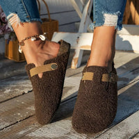 CONTRORTLUXE - Sheepskin Mule Slippers for Warm and Secure Steps
