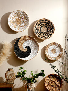 WEVARA - Handwoven Seagrass Wall Basket for Natural Boho Texture