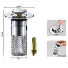DRAIVEL - Polished Pop-Up Drain Stopper That Traps Hair and Prevents Clogs