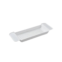 Retractable Bathtub Caddy Tray-Adjustable Plastic Bath Tub Organizer,Non-Slip Bathroom Shelf for Shower Storage bathtub tray