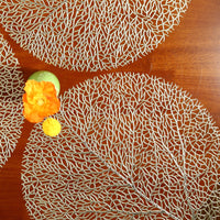 GILVORA - Set of Four Gold Leaf Placemats for Table Protection