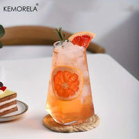 CRYSTAVA - Geometric Highball Glasses for Sculptural Drink Displays