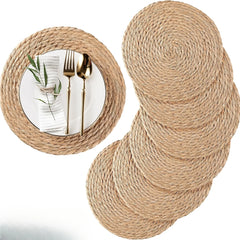 WEAVLORA - Handwoven Rattan Placemats That Protect Dining Tables