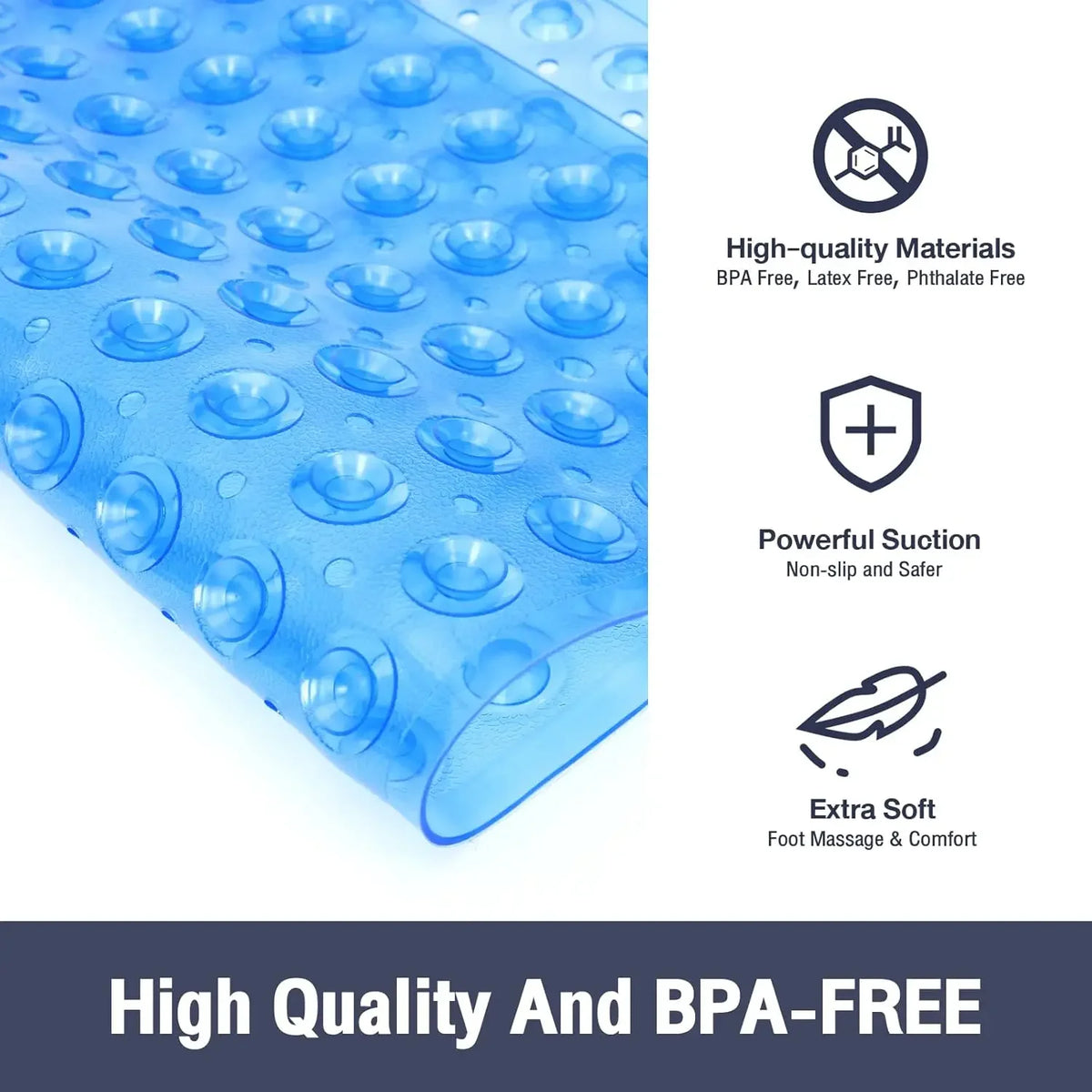 AQUVELA - Cushioned Shower Mat for Softer, Steadier Footing