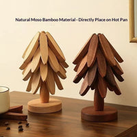 CALVYRA - Sculptural Wood Trivet That Protects Tables From Heat
