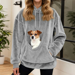 PAWVORA - Fleece Pet Pocket Hoodie for Keeping Companions Close
