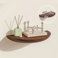 Solid Wooden Semicircle Wall Shelves Background Entryway Decorative Floating Organization Storage Holders Bedroom Kitchen Racks
